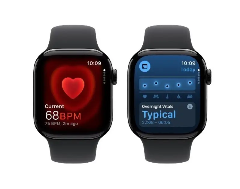 Close-up of Apple Watch Ultra displaying advanced health and fitness metrics