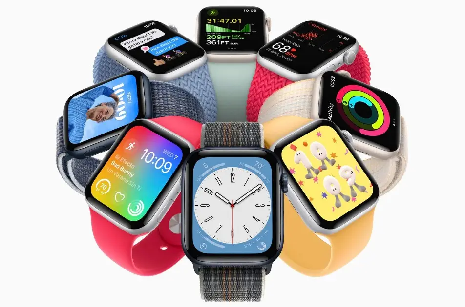 Close-up of the Apple Watch Ultra with a rugged design and glowing display, symbolizing endurance and innovation.