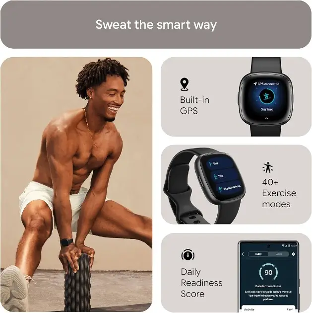 Fitbit Sense 2 tracking heart rate on wrist