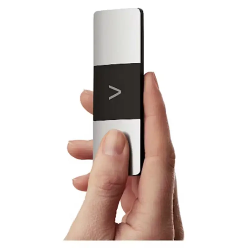 Hand holding the KardiaMobile 6L portable ECG device