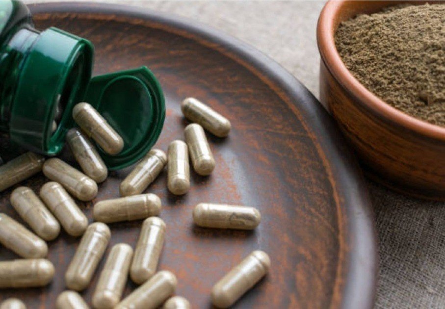 Ayurvedic Triphala herbs boosting natural digestion and gut health