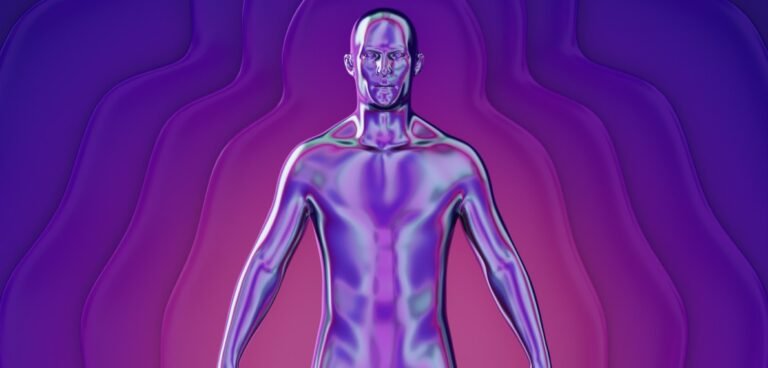 Illustration of gut-brain connection with inspiring wellness pathways