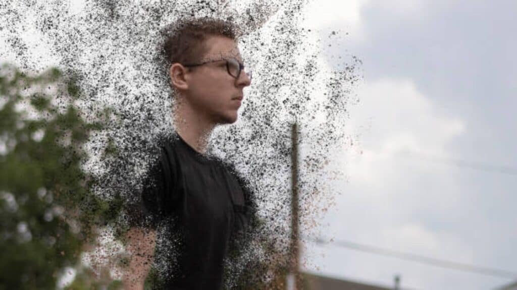 Person clearing mental fog to regain focus and clarity