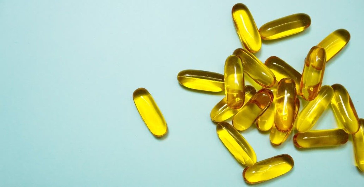 Clear Omega-3 fish oil capsules for heart and brain health
