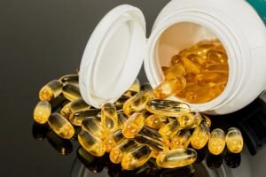 Golden Omega-3 fish oil capsules symbolizing powerful health benefits