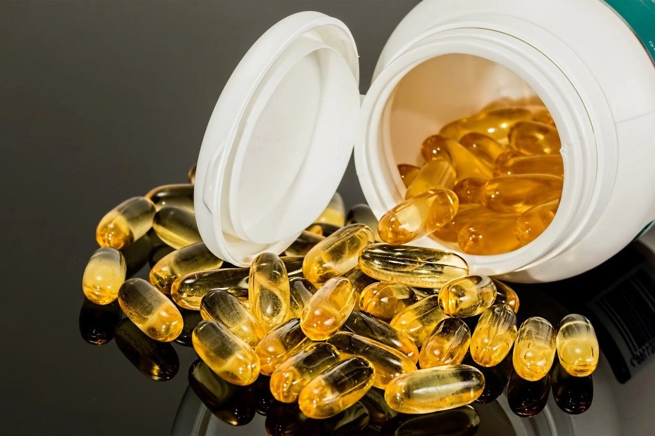Golden Omega-3 fish oil capsules symbolizing powerful health benefits