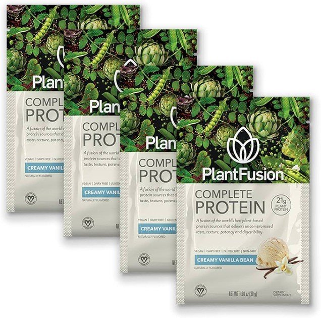 Vegan protein powder fueling athletic performance and muscle recovery