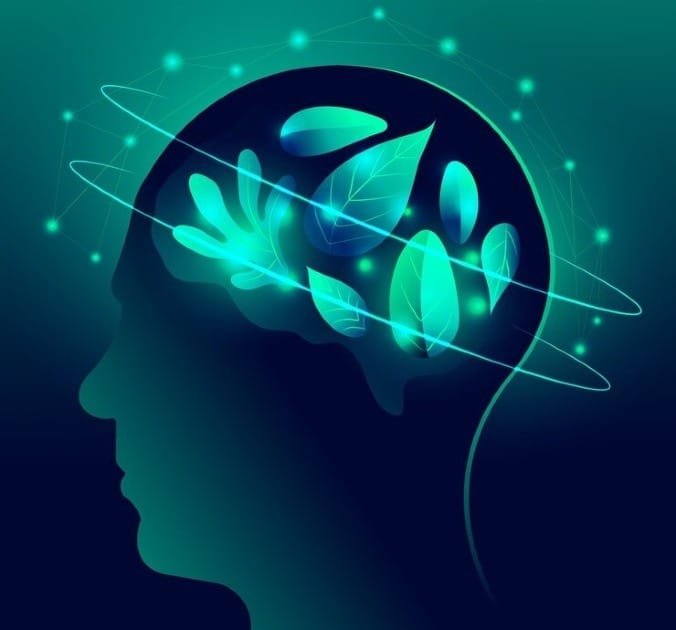 Illustration unlocking peak mental focus with Skyrocket NeuroBoost supplement in vibrant, energetic setting.
