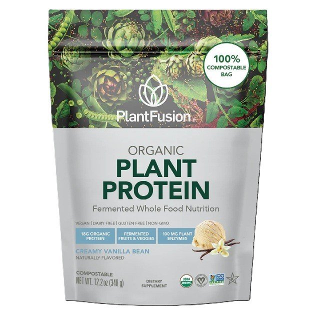 Plant-based protein powder with leafy greens