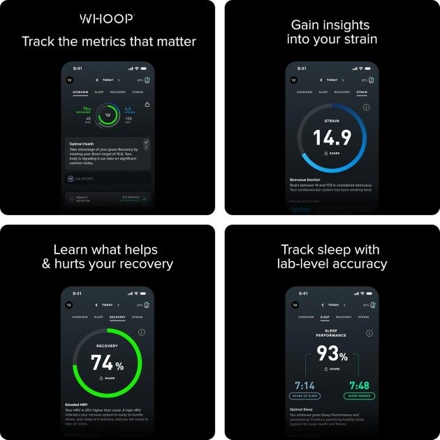 Cutting-edge WHOOP 5.0 wearable showcasing health and performance insights