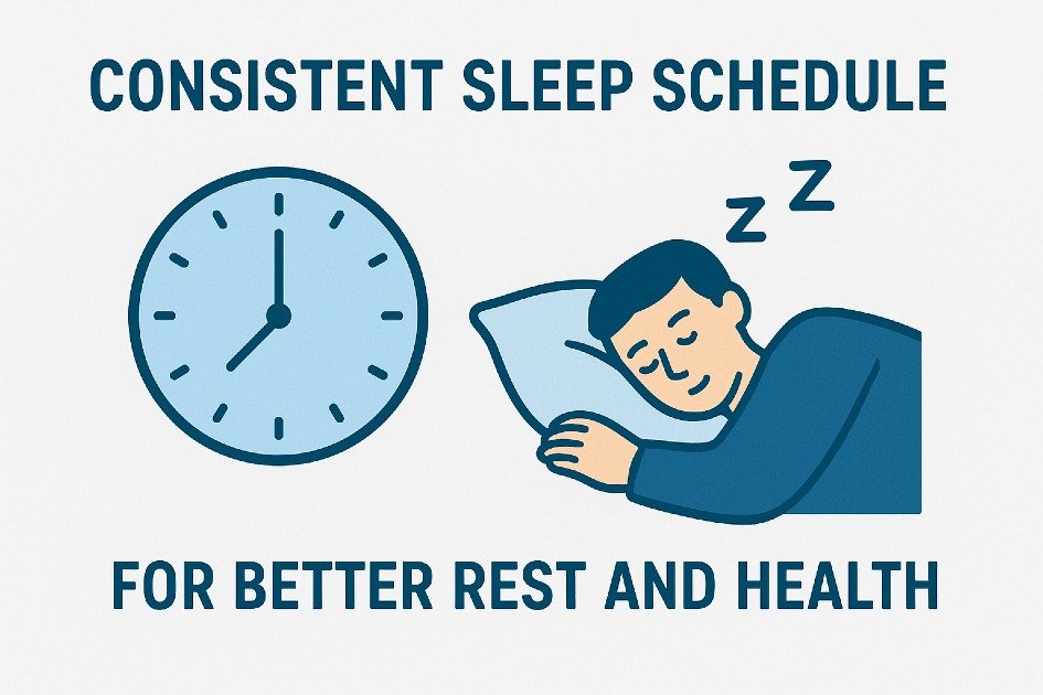 Consistent sleep schedule for better rest and health