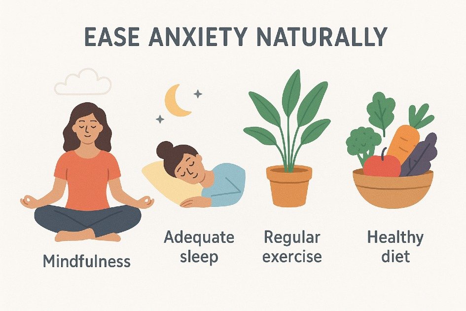 Natural ways to ease anxiety through relaxation, mindfulness, and lifestyle habits