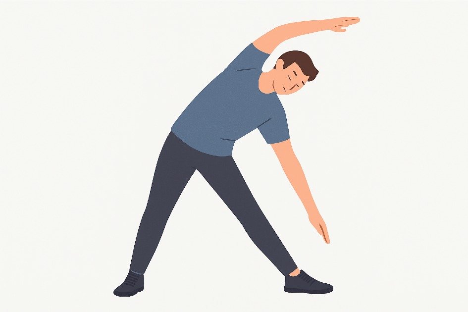 Person performing full-body stretching routine to improve deep flexibility and mobility