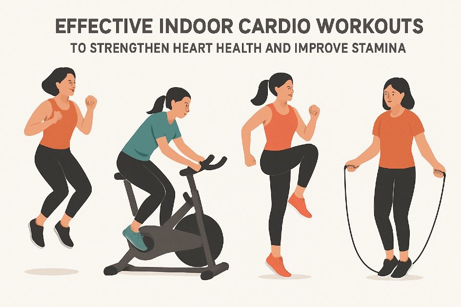 Effective indoor cardio workouts to strengthen heart health and improve stamina.