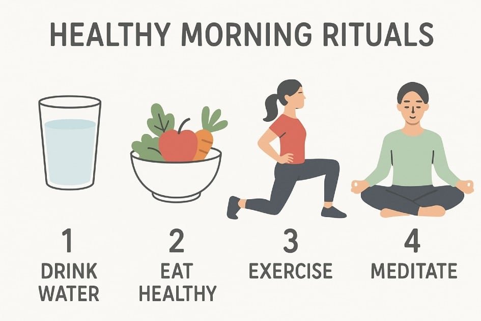 Healthy morning rituals for success and long life
