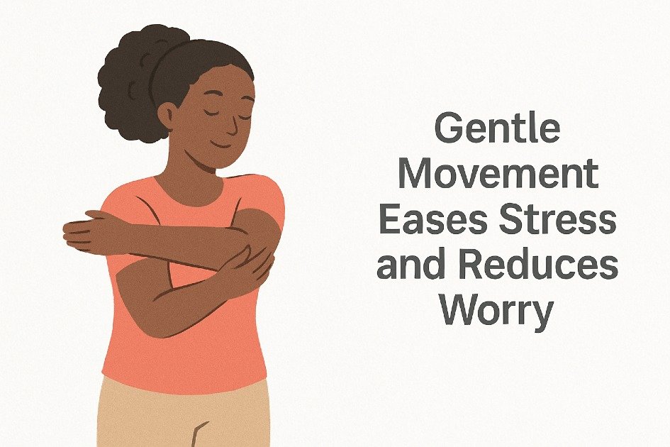 Gentle movement exercise easing stress and reducing worry