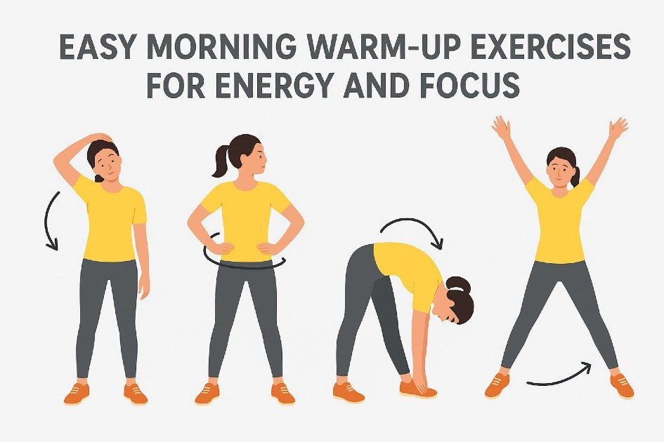 Easy morning warm-up exercises for energy and focus