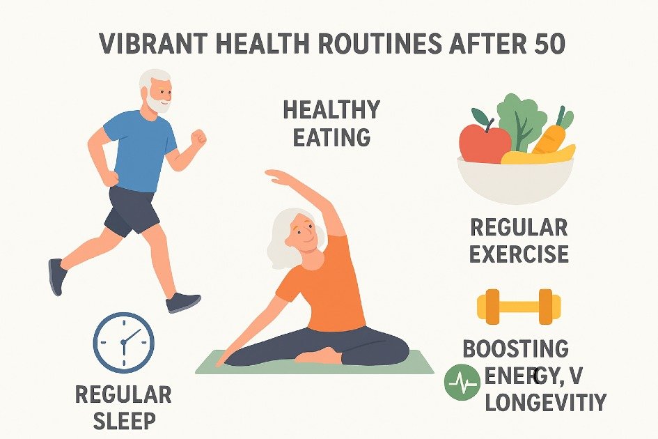 Healthy lifestyle routines for adults over 50 boosting energy, vitality, and longevity