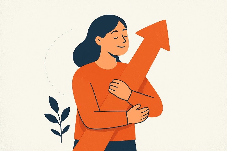 Person embracing change and personal growth in life transitions