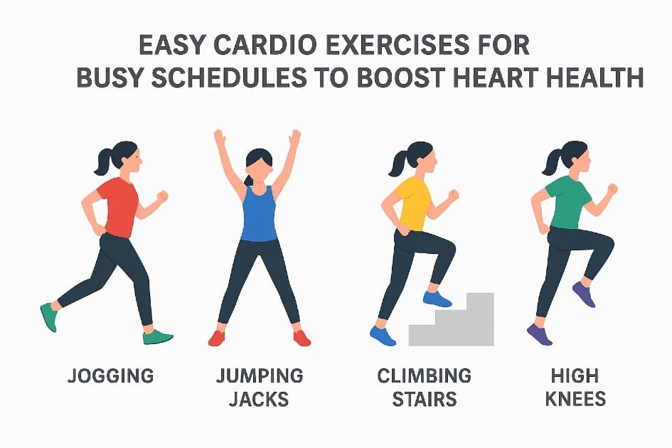 Simple cardio exercises for busy schedules to boost heart health