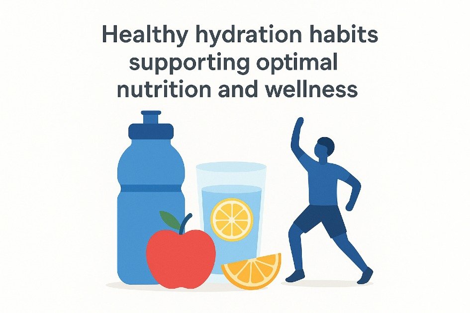 Healthy hydration habits supporting optimal nutrition and wellness