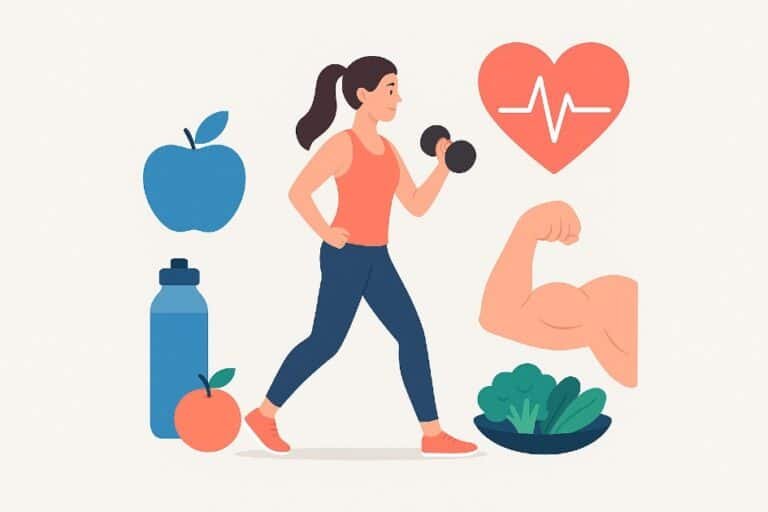 Healthy lifestyle habits boosting strength and overall fitness