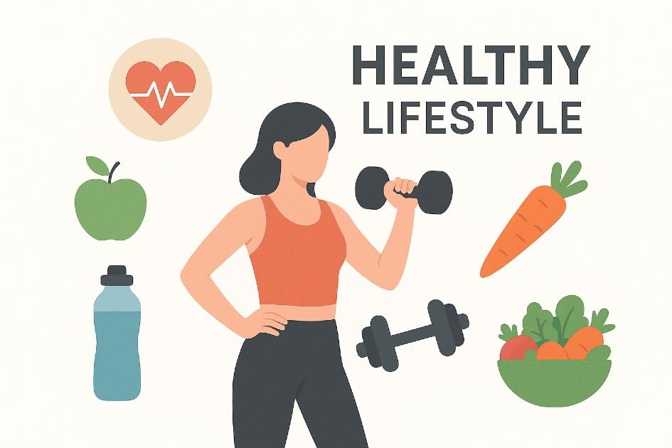 Healthy lifestyle habits promoting strength and fitness for optimal health