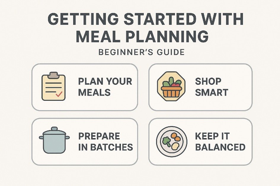 Healthy meal planning guide — beginner tips for organizing balanced meals and saving time every week.