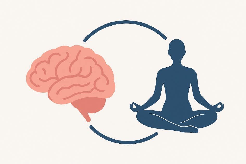 Mental fitness concept showing brain and body harmony for optimal health