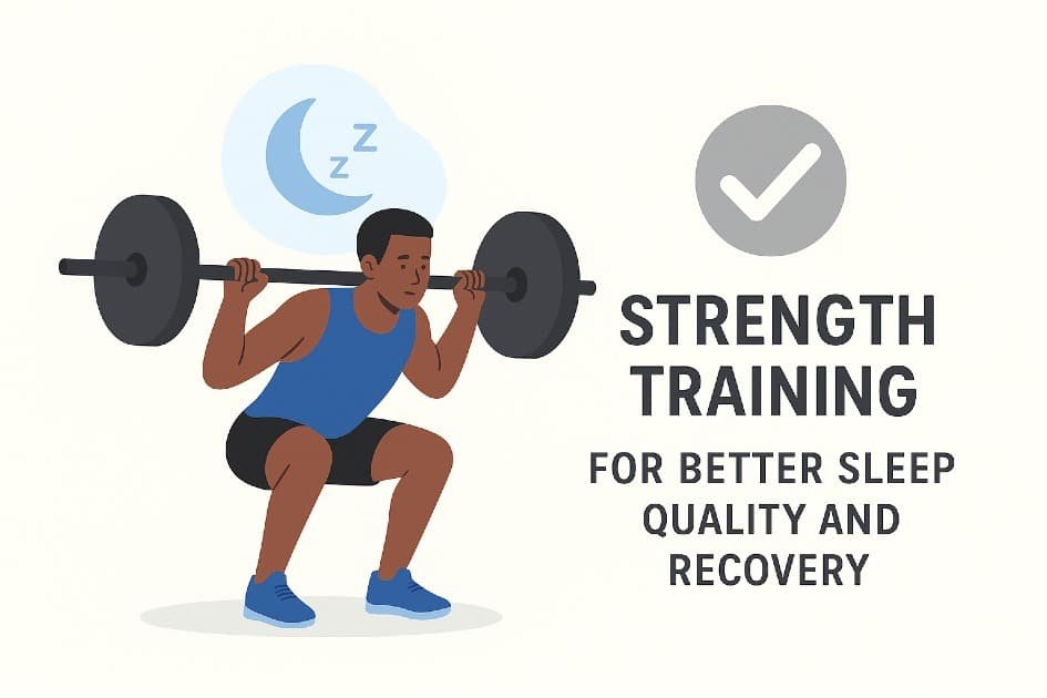 Person performing strength training to improve sleep quality and recovery