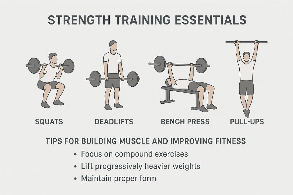 Essential strength training exercises and tips for building muscle and improving fitness