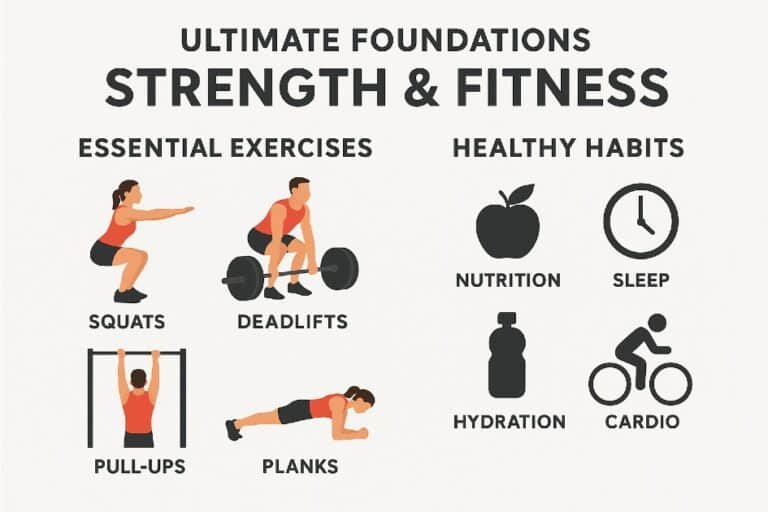 Comprehensive guide to building strength and fitness with essential exercises and healthy habits.