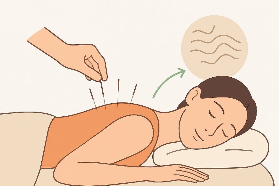 Acupuncture session promoting natural healing and wellness through holistic therapy