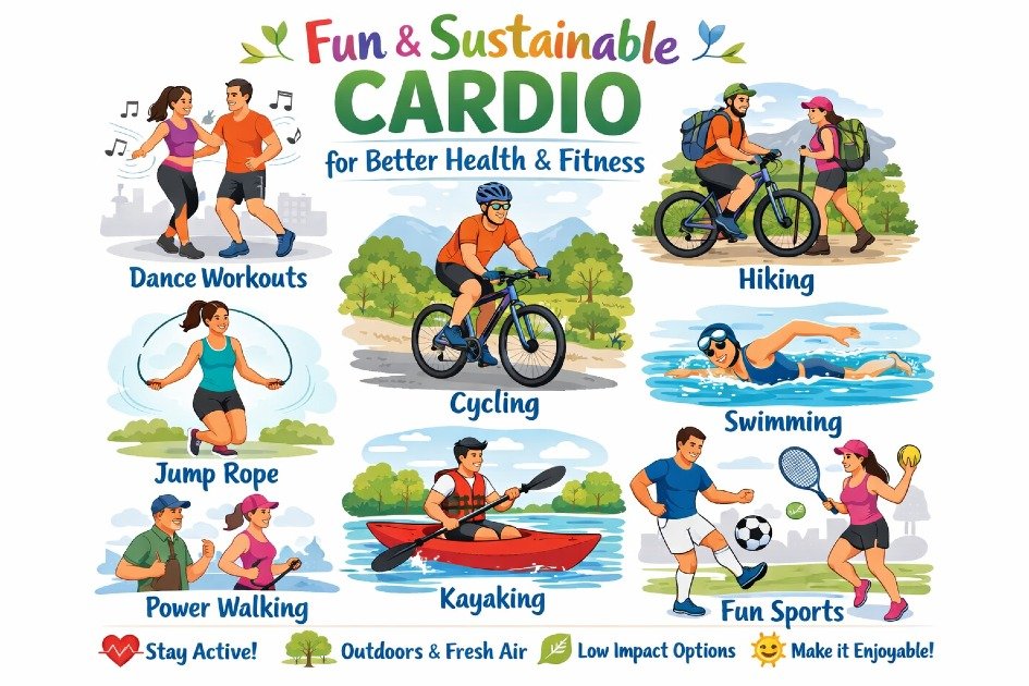 Fun and sustainable cardio exercises for better health and fitness