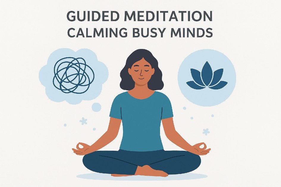 Calming guided meditation session designed to help busy minds relax and refocus.