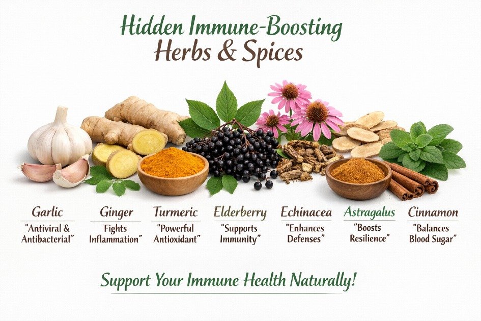 Herbs and spices known to support immune health naturally