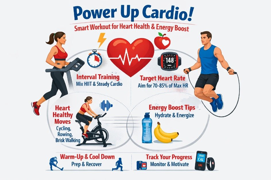 Smart cardio workout for heart health and energy boost