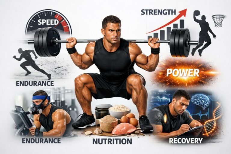 Elite athlete performing strength training to boost performance and growth