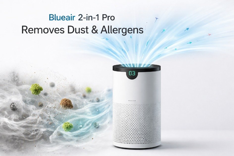 Blueair 2-in-1 Pro removing dust and allergens
