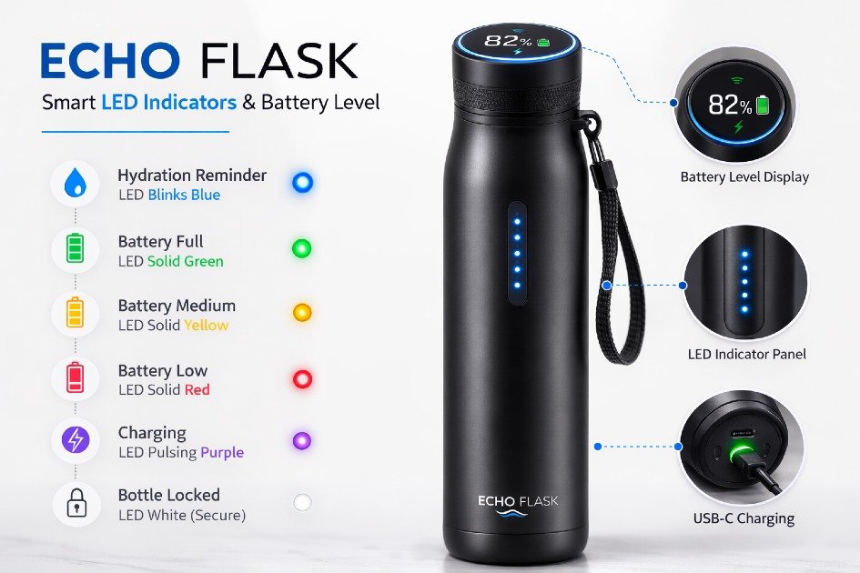 Echo Flask LED indicators