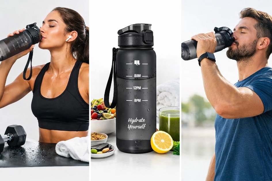 Premium hydrogen water bottle in use, ideal for athletes, wellness enthusiasts, and health-conscious adults.