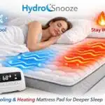 HydroSnooze cooling and heating mattress pad regulating sleep temperature for deeper, uninterrupted rest