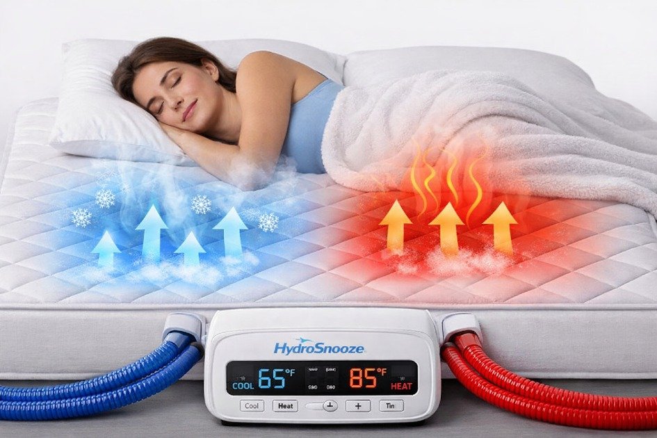 HydroSnooze mattress pad keeping sleeper cool at night