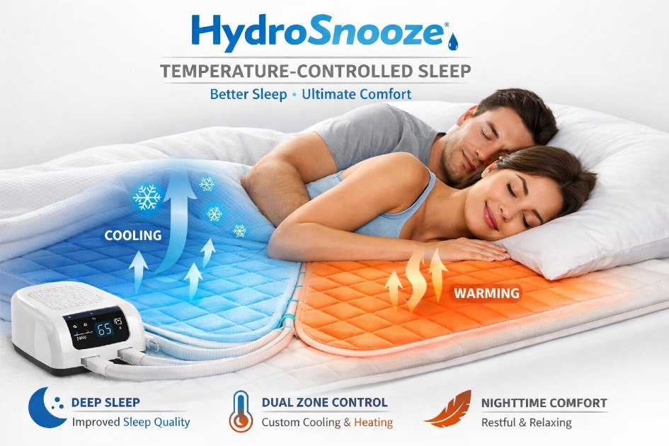 HydroSnooze mattress pad improving sleep quality with temperature control and enhanced nighttime comfort