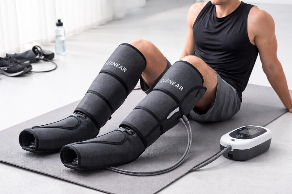 QUINEAR massager on tired legs