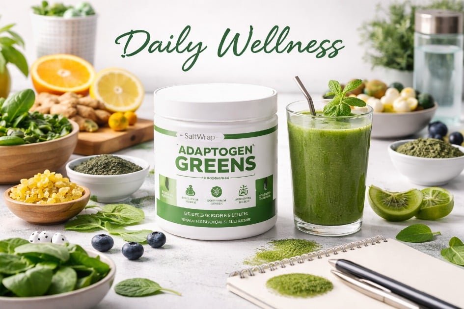 Daily wellness with SaltWrap Adaptogen Greens