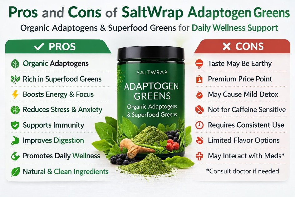 SaltWrap Adaptogen Greens for daily wellness