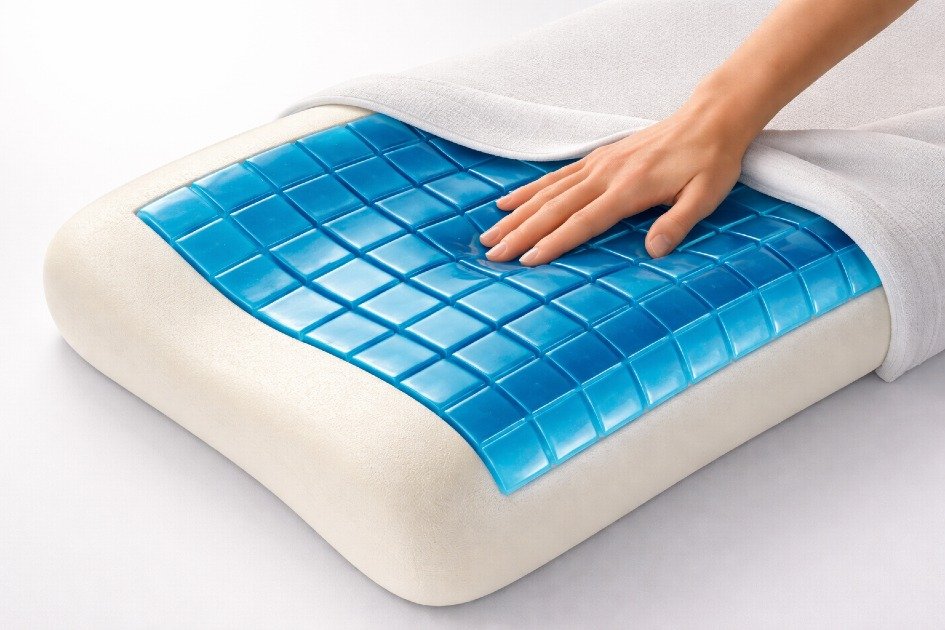 Close-up of Technogel Contour Pillow cooling gel