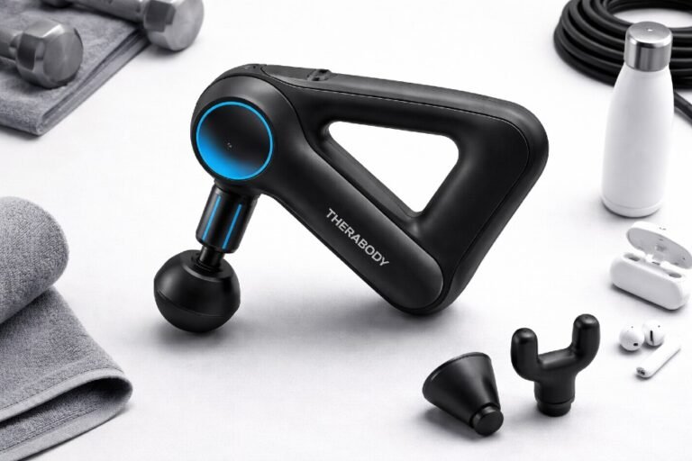 Therabody Theragun PRO percussive therapy device for deep muscle recovery and pain relief