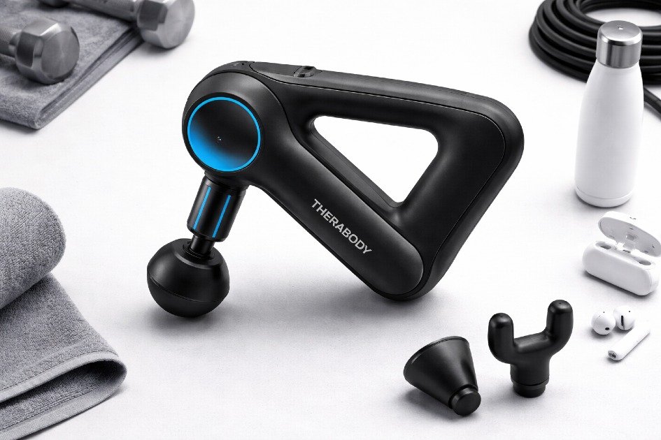 Therabody Theragun PRO percussive therapy device for deep muscle recovery and pain relief